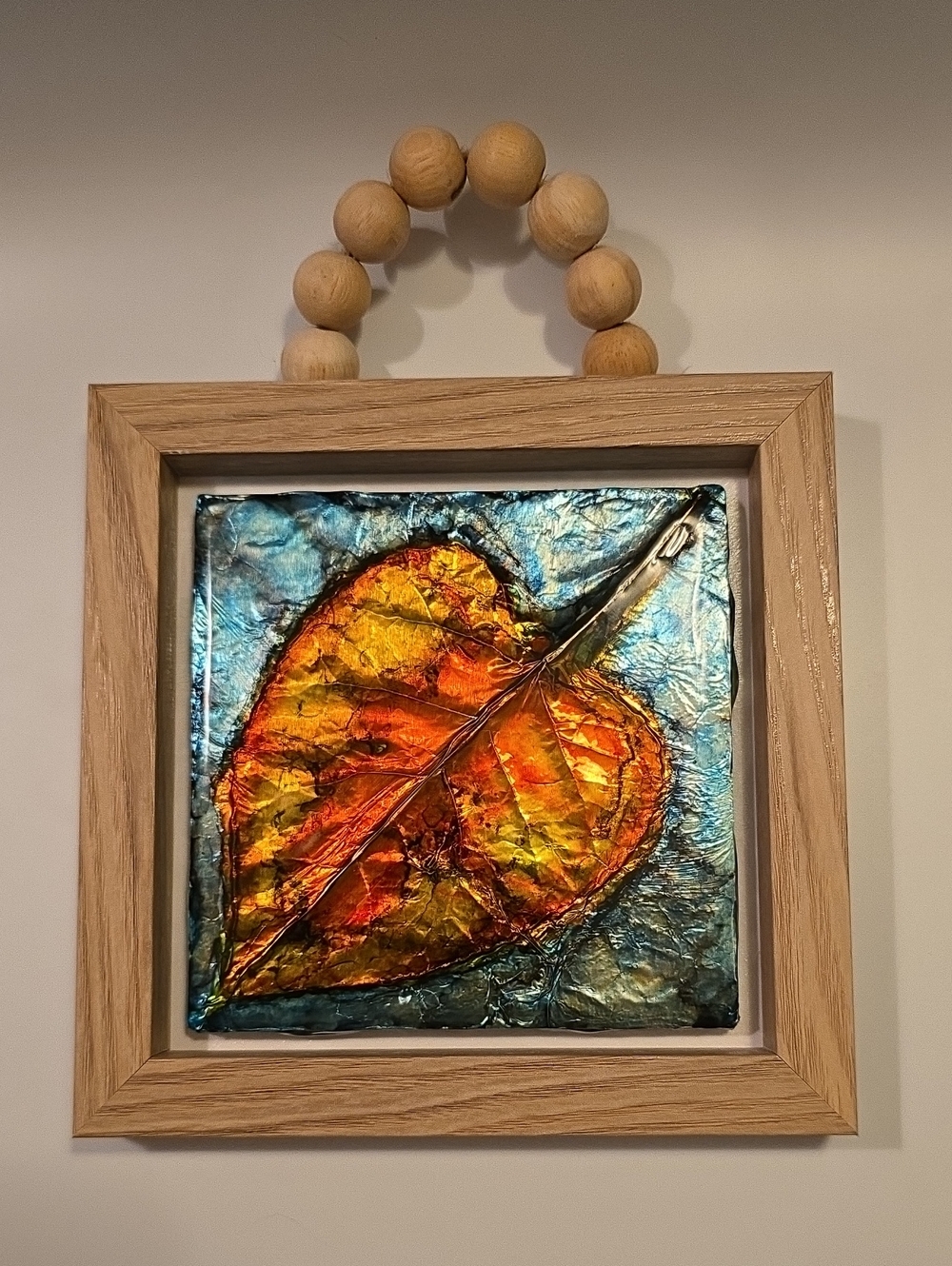 Embossed Alcohol Ink Leaves